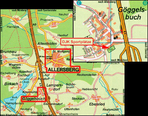 Karte von Allersberg/Gggelsbuch